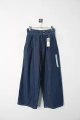 新品 GU ジーユー ウィメンズ デニム ワイドパンツ WOMAN 25
