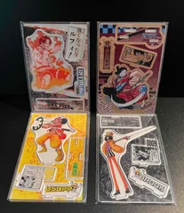 ワンピース　名場面ジオラマフィギュア　4種セット ( ポートガス・D・エース ＆ モンキー・D・ルフィ & ウソップ & ブルック ) アクリルスタンド