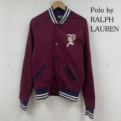 ポロバイラルフローレン サーマルライニング スウェット スタジャン スタジアム ジャンパー  P刺繍 パッチ メンズ S ISItems【USED】【古着】【中古】50149289