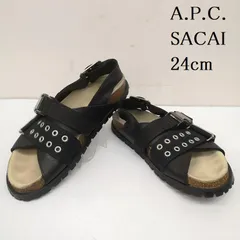 サカイ 21ss  A.P.C. コラボ レザー サンダル Jules leather sandals 38 レディース 24.0cm ISItems【USED】【古着】【中古】50149615のサムネイル