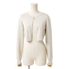 FOXEY フォクシー カーディガン サイズ42 ショート クロップド 総  