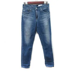 エージー AG セオリー Theory スキニーパンツ デニム ジーンズ ダメージ加工 25 紺 ネイビー /YI