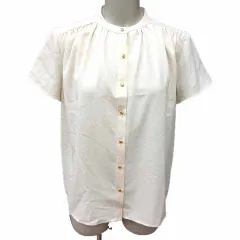 N.Natural Beauty Basic N.ナチュラルビューティーベーシック シャツ ブラウス 半袖 M アイボリー 白 ホワイト /YK