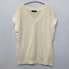 グリーンレーベルリラクシング ニットベスト　ベージュ　コットン100%