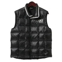 Emporio Armani エンポリオ・アルマーニ ダウンベスト サイズL(183/103A) EA7 軽量 キルティング ロゴプリント ブランド古着【中古】20250318/RA3701