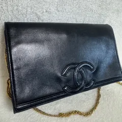 【美品】シャネル CHANEL チェーンショルダーバッグ ラムスキン ココマーク　ヴィンテージ  ショルダーバッグ　正規品　ブラック　黒