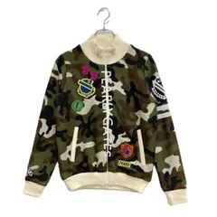 中古 レディース パーリーゲイツ PEARLY GATES ニットアウター 0(S) カーキ系 カモフラ柄 裏地