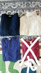 まとめ売り４点 ニット/Tシャツ４種 (GU ユニクロ LACOSTE など)