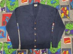 L.L.Bean コットンニットカーディガン S-REG 紺 アメリカ古着