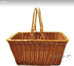 メルカリShops  1 / 10 オーバルバスケット レクタングル 籐かご 盛り付け 小物入れ 収納 家庭用 収納ボックス 収納カゴ 籠 収納バスケット 編み