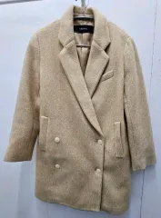 ザラ ベーシック ダブル ボタン コート ベージュ