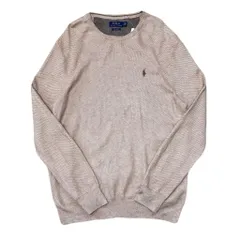 POLO RALPH LAUREN ピマコットン ニット セーター ベージュ Lサイズ No.EA15