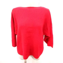 ユニクロ UNIQLO LEMAIRE ニット セーター 長袖 カシミヤ混 M 赤 レッド /RT