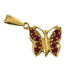 ♪K18 石付 ネックレストップ 1.5g