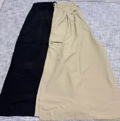 ワイドパンツ カーゴ ズボン ブラック/ベージュ FREE 2点 まとめ