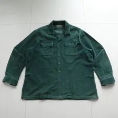 90s ポロ カントリー ヴィンテージ コーデュロイ シャツ XL