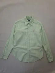 ポロラルフローレン ストライプ シャツ グリーン s