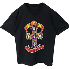 ガンズアンドローゼズ バンド バンT ビッグプリント L ブラック 黒 Tシャツ メンズ レディース ユニセックス 古着 半袖