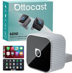新品 オットキャスト 正規 OTTOCAST MINI Slim 新型シルバー ブラック オットキャストミニ CarPlay＆AndroidAuto ワイヤレス アダプター カープレイ無線化 接続 音声コントロール 技適