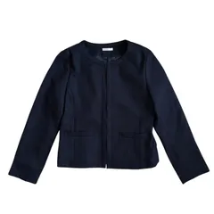 ZK35 GLACIER グラシア ノーカラージャケット ネイビー フォーマル 入学式 卒業式 レディース Mサイズ