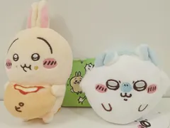 ちいかわ まんまる むちぽふぬいぐるみ モモンガ うさぎだらけくじ D賞 マスコットピザまん 2点セット 中古 [MB-6430]