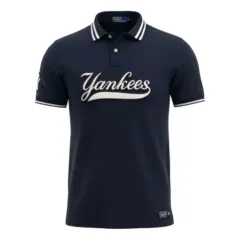 ポロラルフローレン ニューヨーク・ヤンキース ネイビー 半袖 カラーTシャツ L