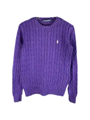 S ポロラルフローレン レディース コットン ケーブル編み ニット セーター