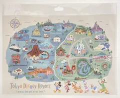 東京ディズニーリゾート ポストカード WHERE DREAMS COME TRUE パークマップ&パークアイコン