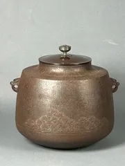 幽玄】人間国宝 釜師 角谷一佳 即中斎好 繰口釜 共箱 釜 茶道具 - メルカリ