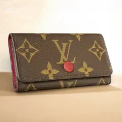 v12　ミュルティクレ 4 4連　Louis Vuitton　ルイ ヴィトン　キーケース　鍵入れ　モノグラムフーシャ