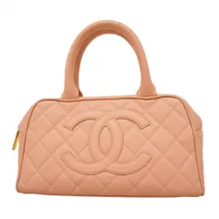シャネル(Chanel) シャネル ハンドバッグ マトラッセ キャビアスキン ピンク レディース