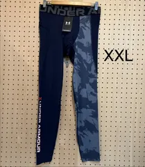 メンズヒートギアレギンス XXLネイビー（1381356）