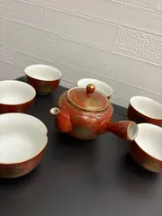 新品未使用昭和レトロ九谷焼の茶器セット