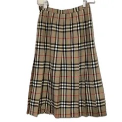 BURBERRY'S バーバリーズ　オールドバーバリー　プリーツスカート　ビンテージ　レディース　7A K-52