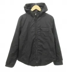 コムサイズム COMME CA ISM ジップアップ ナイロン ジャケット ブルゾン 無地 薄手 9 Mサイズ 黒 ブラック ■GY61