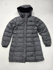 THE NORTH FACE ザノースフェイス グース ダウンジャケット ロング丈 90 グレー