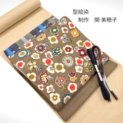 型絵染　九寸　名古屋帯　「たまこばな」　関 美穂子　0339