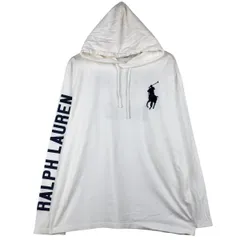 古着 ラルフローレン Ralph Lauren POLO RALPH LAUREN 星条旗柄 ビッグポニー フード付き ロングTシャツ ロンT メンズXL相当/eaa604054