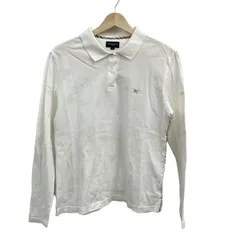 BURBERRYGOLF(バーバリーゴルフ) 長袖ポロシャツ サイズＬ L レディース美品  - 白 刺繍