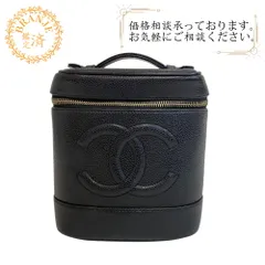 CHANEL シャネル  化粧ポーチ ミニバッグ 縦型バニティバッグ  ハンドバッグ ブラック レディース