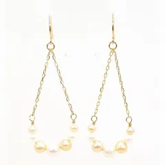 K10YG　ピアス　pierced earrings　パール（真珠）　総重量約1.0g