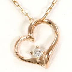 K10PG　ネックレス　necklace　ダイヤ　総重量約0.6g　約40cm