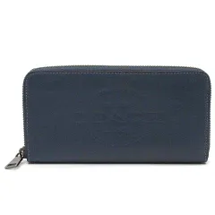 コーチ COACH ラウンドファスナー 長財布 アコーディオン ウォレット レザー ロゴ型押し DEN スモークブルー F24648 ☆AA★