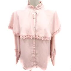 アクシーズファム axes femme シャツ ブラウス 長袖 ビッグカラー M ピンク /RT