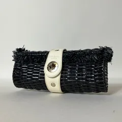 2512-77｜ケイトスペード クラッチバッグ ブラック×ホワイト