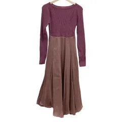 CELFORD(セルフォード) ワンピース サイズ38 M レディース美品  - ピンクパープル×ライトピンク 長袖/マキシ丈/ラメ