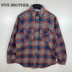 FIVE BROTHER 70s 80s USA VTG plaid flannel shirts M ファイブブラザー フランネル チェック 長袖シャツ 定番 ヴィンテージ アメリカ製 三角タグ