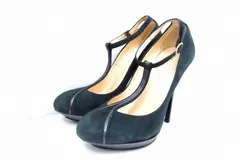 【211368】FABIO RUSCONI ファビオルスコーニ  スエード Tストラップ パンプス  ・36 グレー