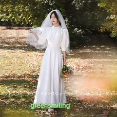 ウェディングドレス 二次会 リゾートドレス 結婚式 ブライダル 前撮り 挙式 花嫁 サテン パーティードレス レトロワンピース