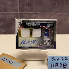 2022 Panini Absolute Patrick Mazeika 106/199 直筆サインカード NEW YORK METS Tools of the Trade Dual ジャージ RC ルーキー Rookie カード